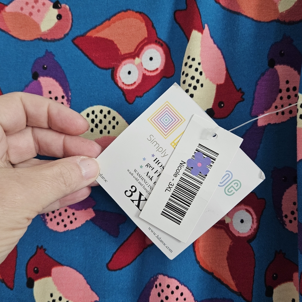 New Nwt Lularoe Nicole Dress Owl 3x 3xl
